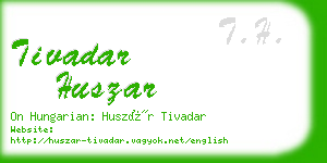 tivadar huszar business card